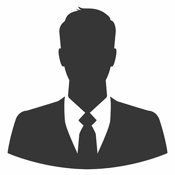 Businessman silhouette as avatar or default profile picture